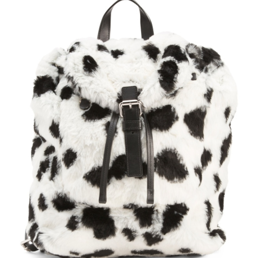 MOSCHINO Backpack Fur Polka Dot Unisex